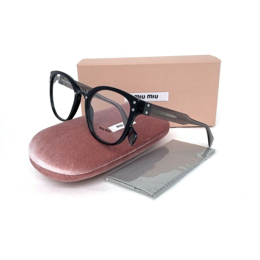 New MIU MIU Frames Black Acetate Eyeglasses VMU04Q women's 1AB-101 52-20-140